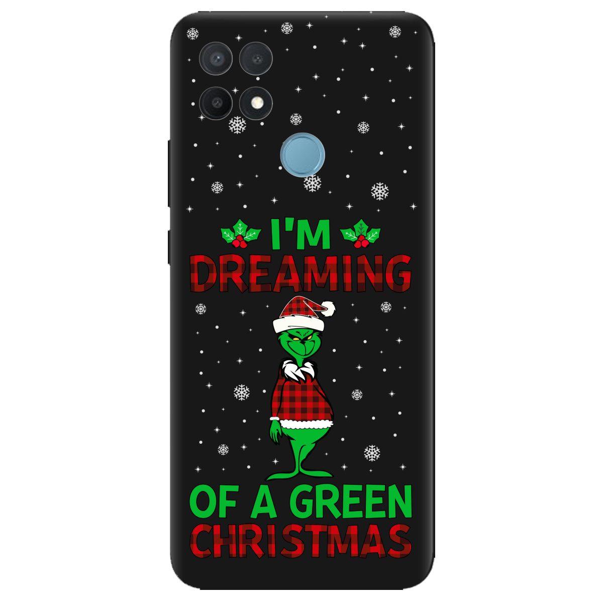 Чехол для Oppo A15s/ A15 черный матовый soft touch I'm dreaming - фото 1